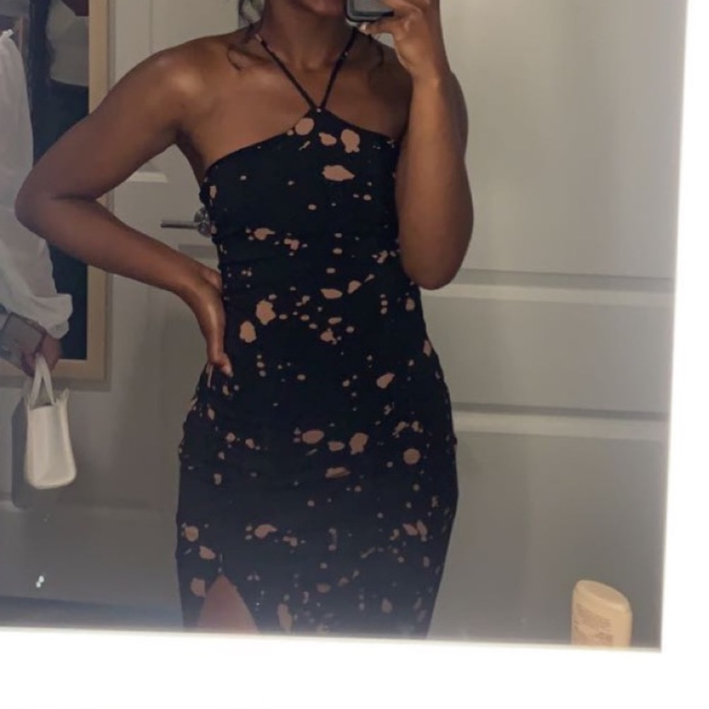 Windsor Black Halter Midi Dress